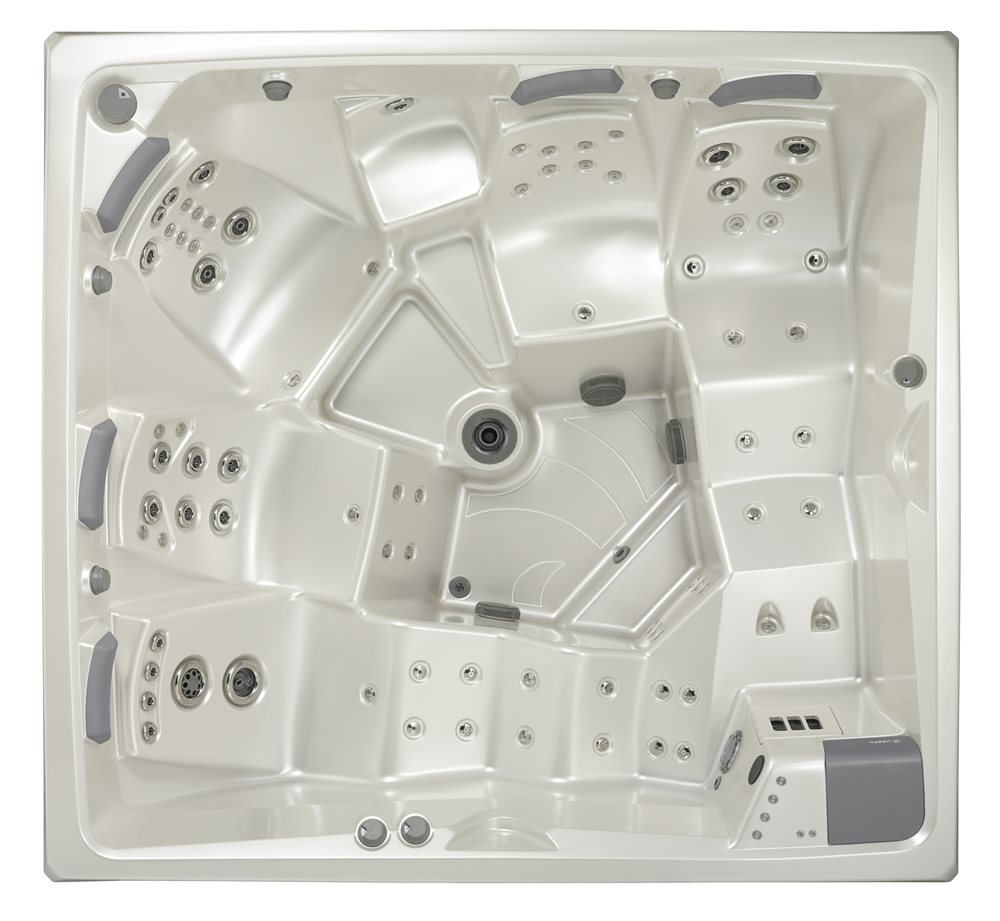 USSPA modelo COLUMBA, acabado White Pearl Foto general del interior del Jacuzzi Spa modelo COLUMBA del fabricante europeo USSPA