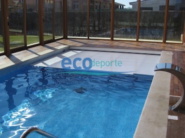 Cubierta para piscina tipo persiana de lamas flotantes blancas motorizada Cubierta para piscina de lamas flotantes motorizada