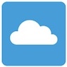 Ecología Icono nube sobre cielo azul