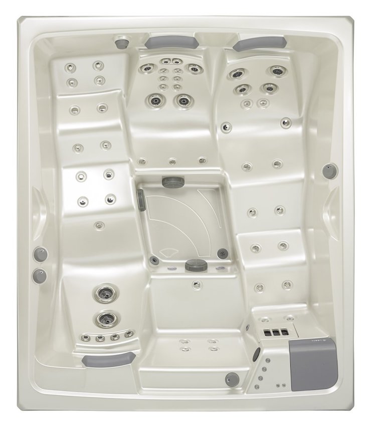 USSPA modelo DRACO, acabado White Pearl Foto general del interior del Jacuzzi Spa modelo DRACO del fabricante europeo USSPA