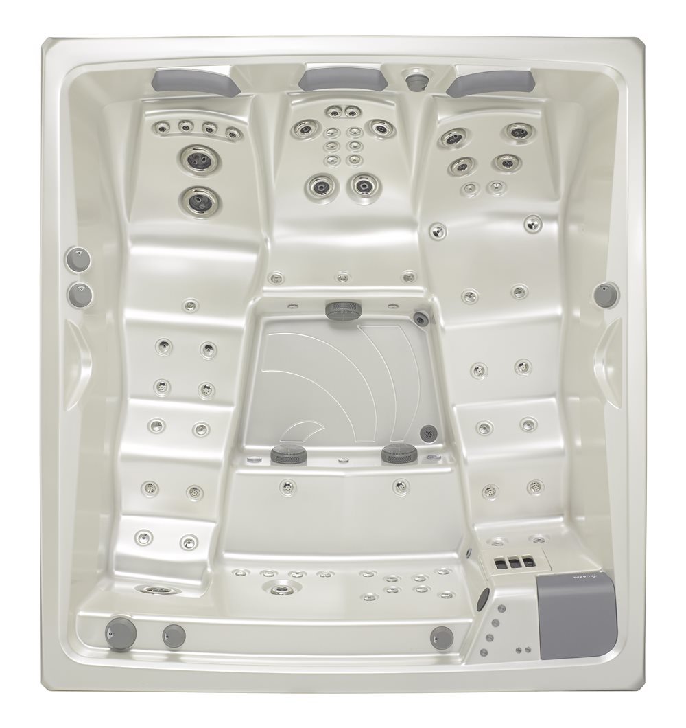 USSPA modelo PERSEA, acabado White Pearl Foto general del interior del Jacuzzi Spa modelo PERSEA del fabricante europeo USSPA