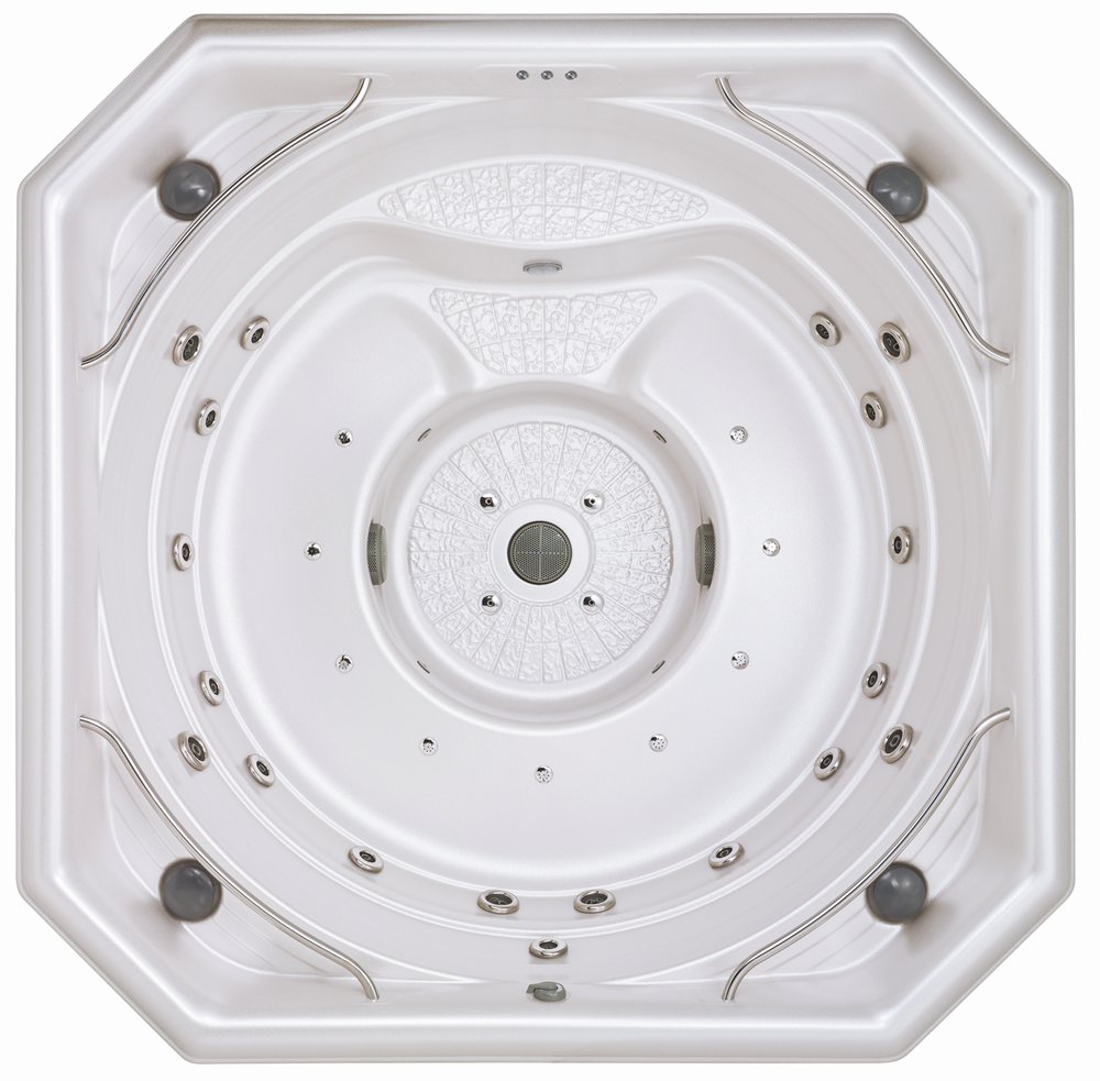 USSPA modelo RONDO para uso público, acabado White Pearl Foto general del interior del Jacuzzi Spa modelo RONDO para uso público del fabricante europeo USSPA